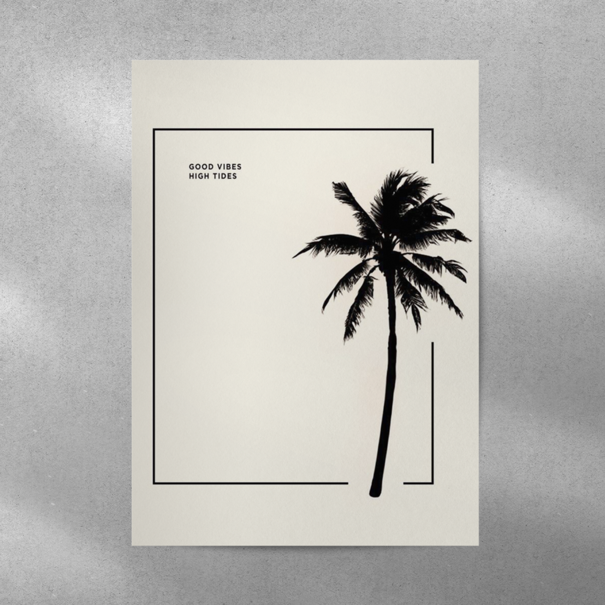 Palm Tree Abstract Metal Poster