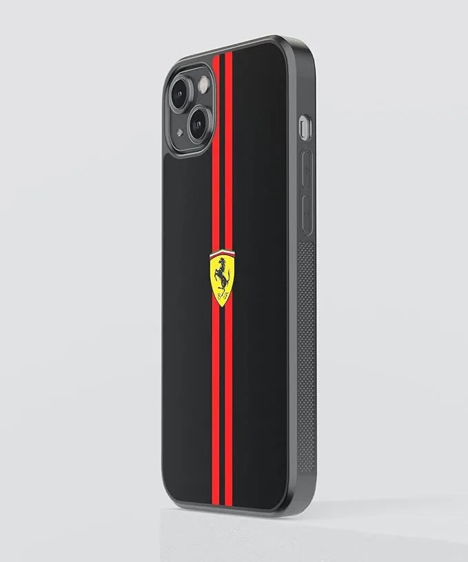 Ferrari Stripes Car Case (Metal/ Glass Back)