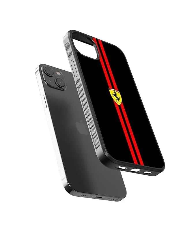 Ferrari Stripes Car Case (Metal/ Glass Back)