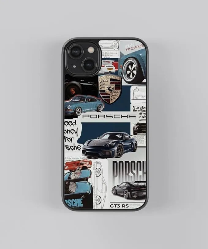 Porsche Car Case (Metal/ Glass Back)