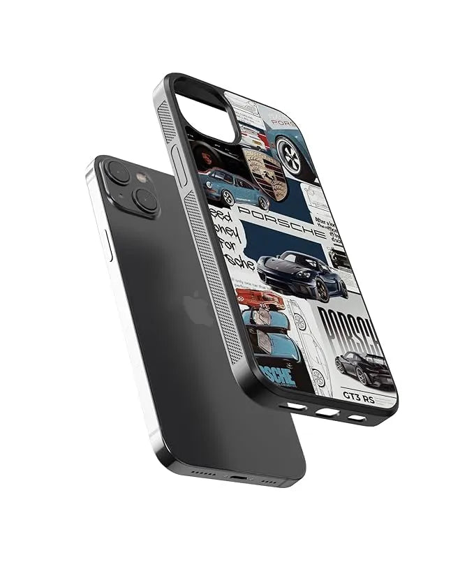 Porsche Car Case (Metal/ Glass Back)