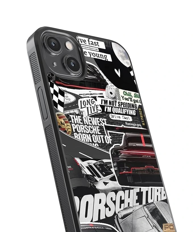 Porsche Turbo Car Case (Metal/ Glass Back)