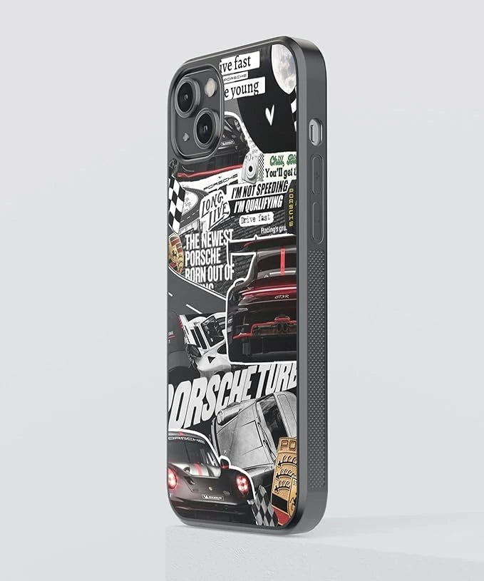 Porsche Turbo Car Case (Metal/ Glass Back)