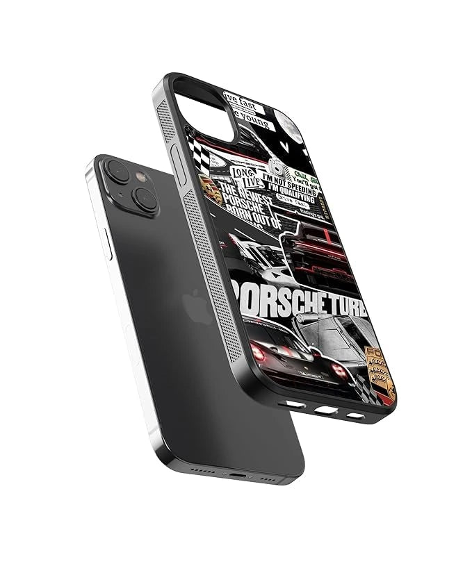 Porsche Turbo Car Case (Metal/ Glass Back)