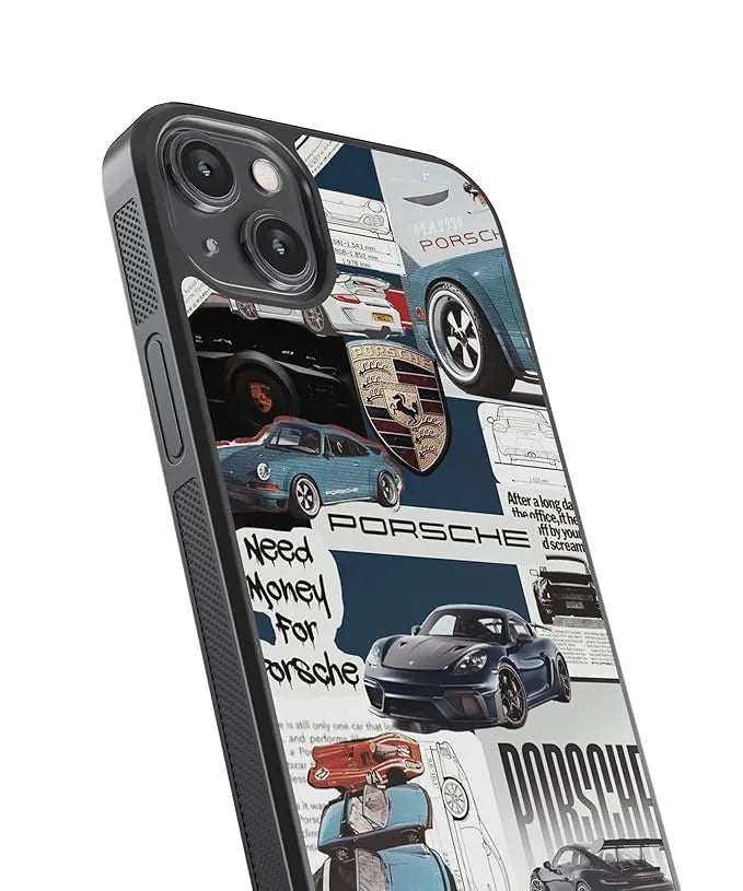 Porsche Car Case (Metal/ Glass Back)