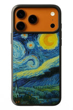 Chloia Metal / Glass Back 2D TPU Shockproof Back Cover Phone Case | Hard Mobile Cover - Starry Night Case