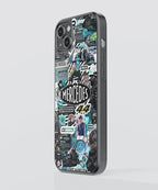 Mercedes Blue Collage Car Case (Metal/ Glass Back)