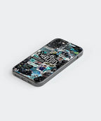 Mercedes Blue Collage Car Case (Metal/ Glass Back)