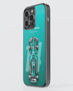 Formula 1 blue Car Case (Metal/ Glass Back)