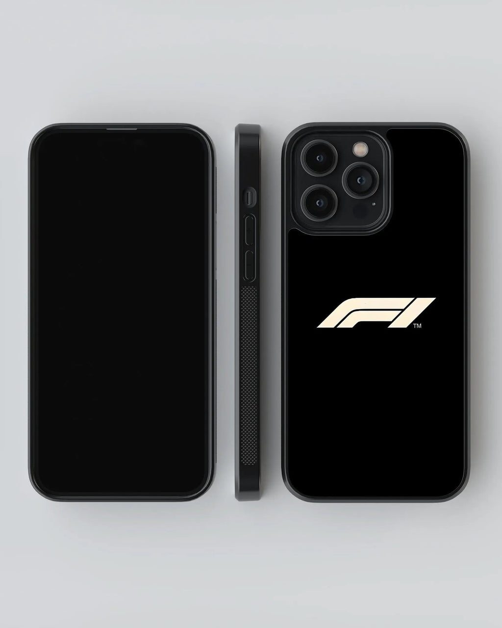 F1 Black Car Case (Metal/ Glass Back)