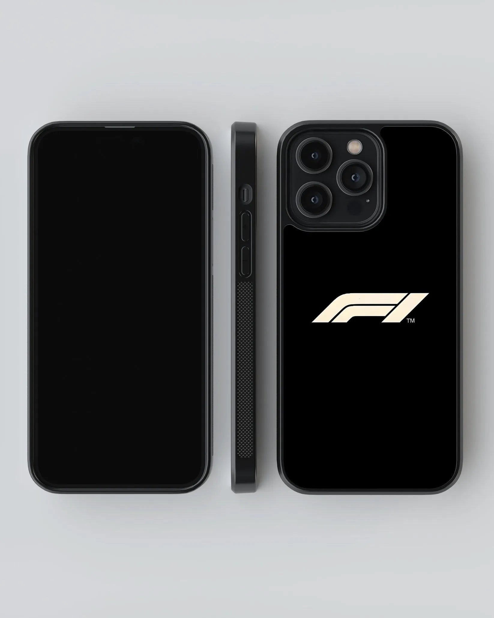 F1 Black Car Case (Metal/ Glass Back)