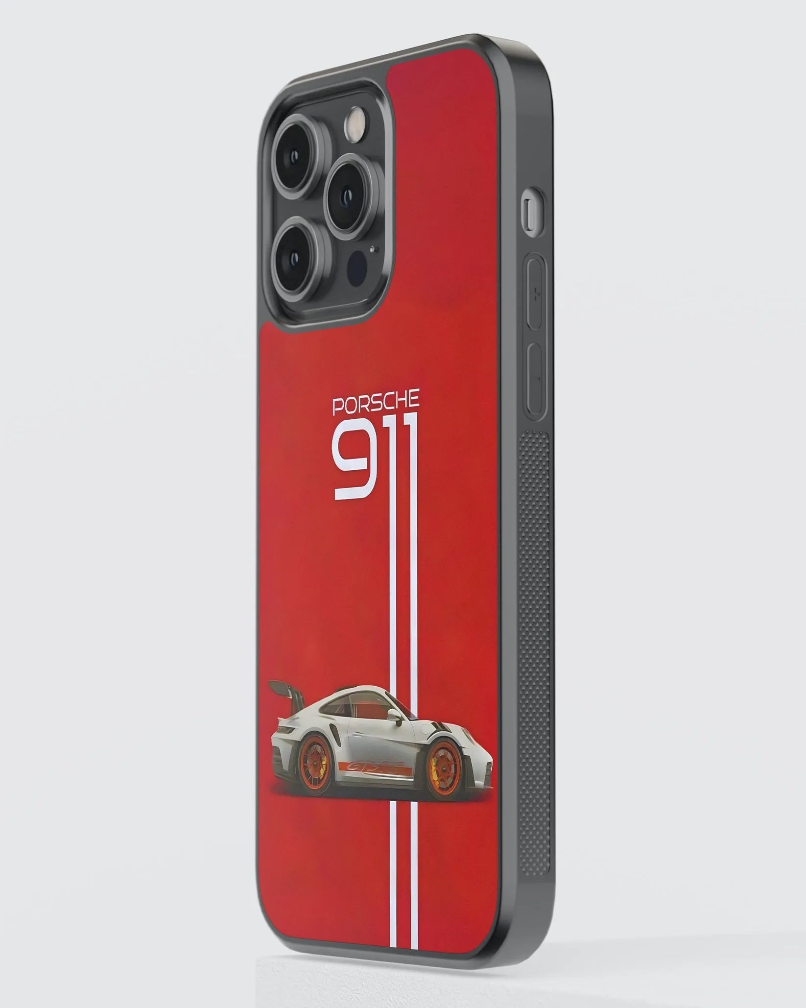 Porsche Red Car Case (Metal/ Glass Back)