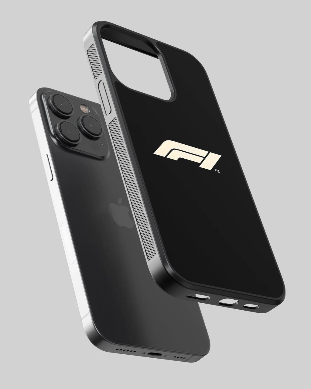 F1 Black Car Case (Metal/ Glass Back)