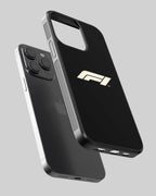 F1 Black Car Case (Metal/ Glass Back)