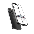 Porsche White Car Case (Metal/ Glass Back)