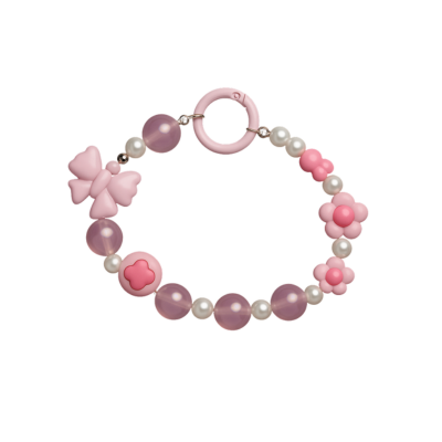 Pink Pearl Bow Phone Charms