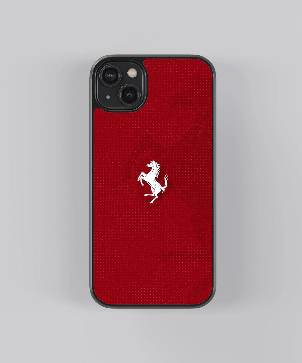 Ferrari Red Car Case (Metal/ Glass Back)