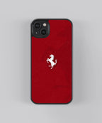 Ferrari Red Car Case (Metal/ Glass Back)