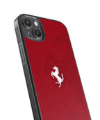 Ferrari Red Car Case (Metal/ Glass Back)