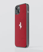 Ferrari Red Car Case (Metal/ Glass Back)
