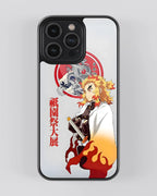 Demon Slayer Phone Case Rengoku (Metal/ Glass Back)