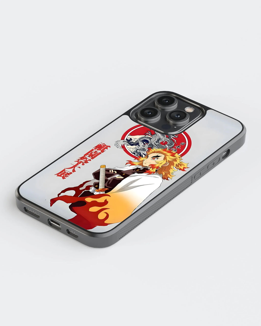 Demon Slayer Phone Case Rengoku (Metal/ Glass Back)